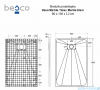Besco Vexo Marble 130x90cm brodzik prostokątny VM-130-90-P